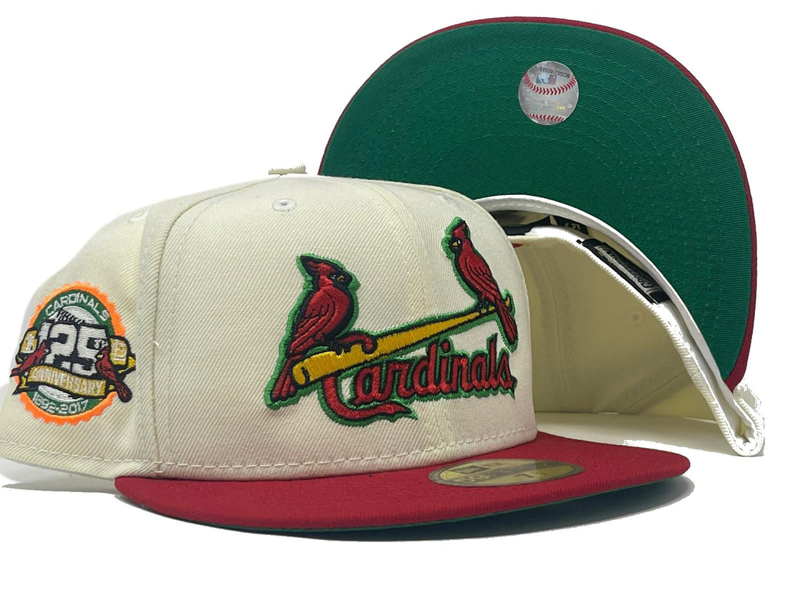 ST. LOUIS CARDINALS 125 ANNIVERSARY GREEN BRIM NEW ERA FITTED HAT