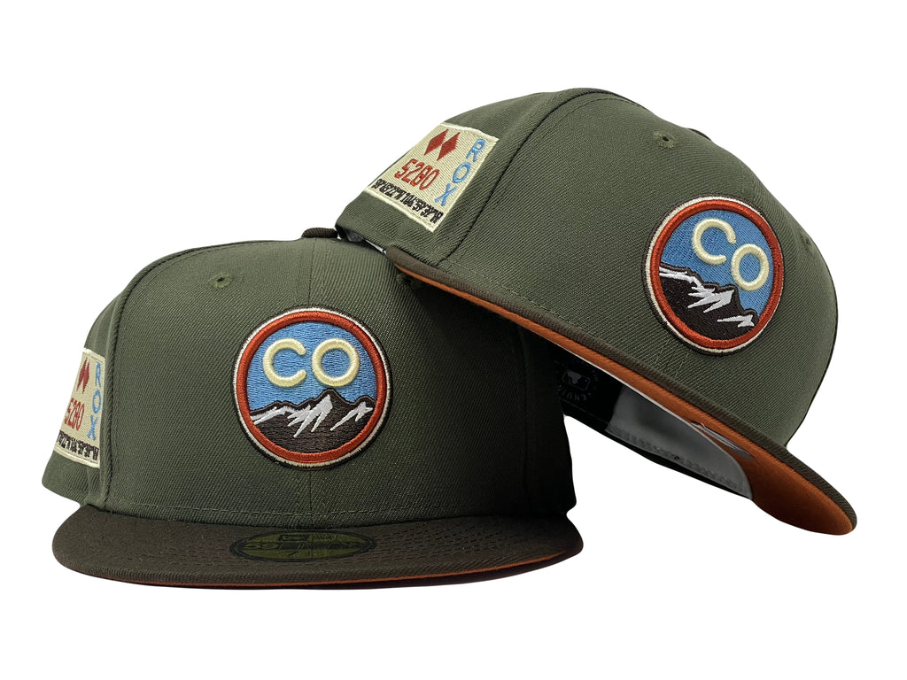 Colorado Rockies City Connect Olive Brown Visor Rust Orange Brim New Era Fitted Hat