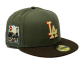LOS ANGELES DODGERS 60TH ANNIVERSARY "FALL HARVEST PACK" RUST ORANGE BRIM NEW ERA FITTED HAT