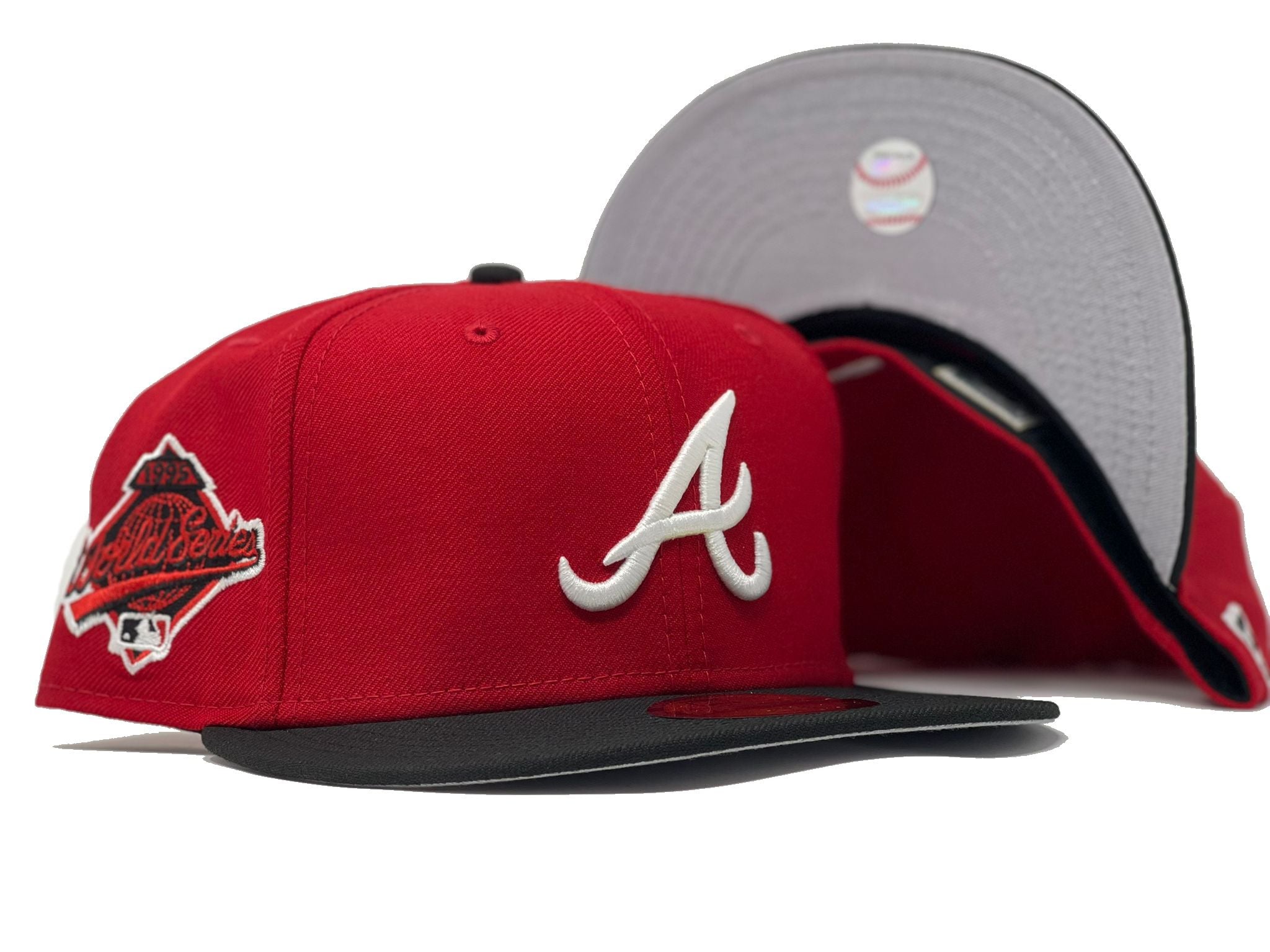Atlanta Brave 1995 World Series Custom Made New Era Fitted Hat