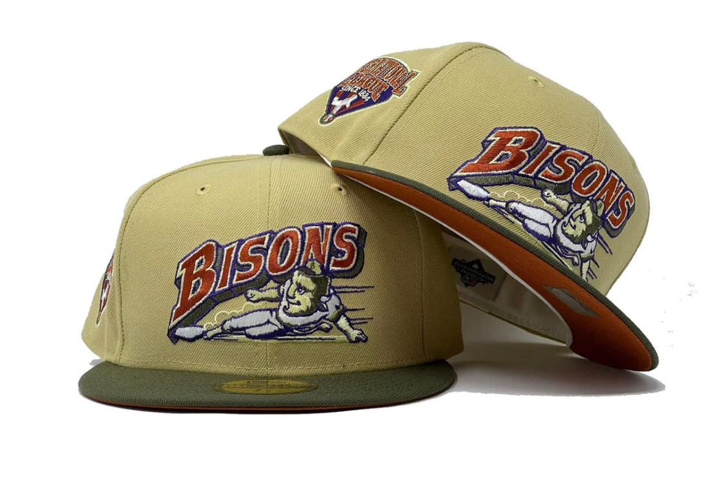 Buffalo Bisons International League Rust Orange Brim New Era Fitted Hat