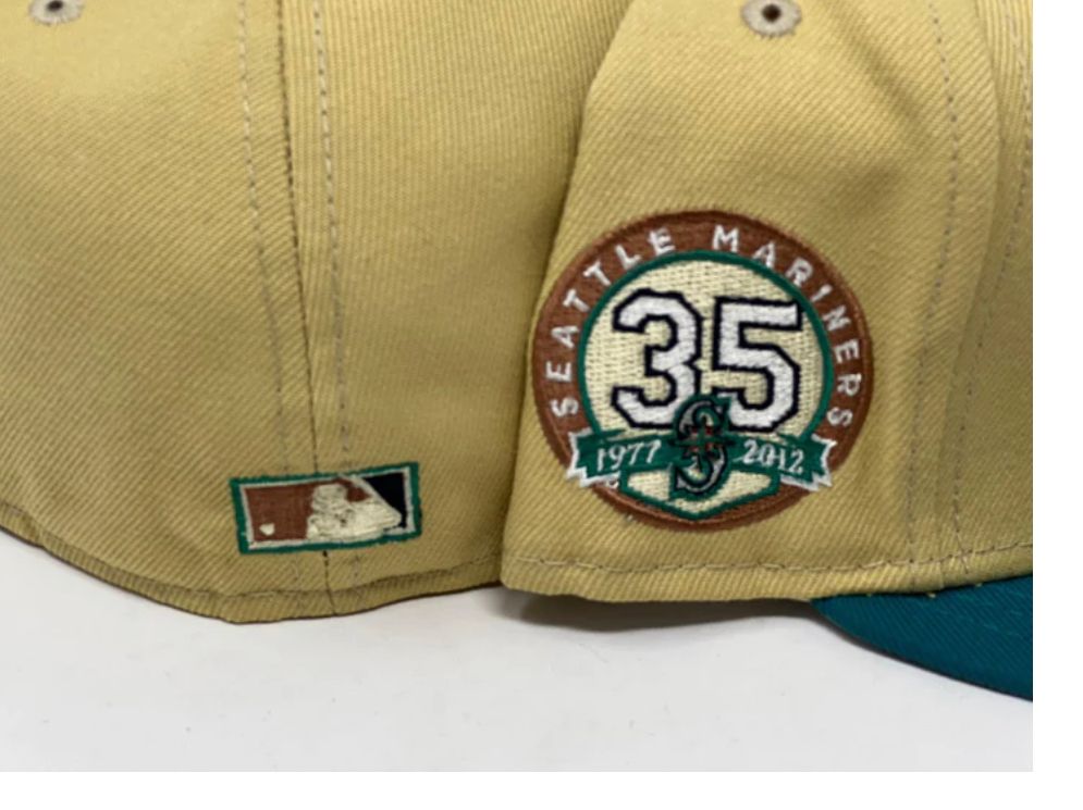 Seattle Mariners 35th Anniversary "Vegas Gold Collection" Fitted Hats