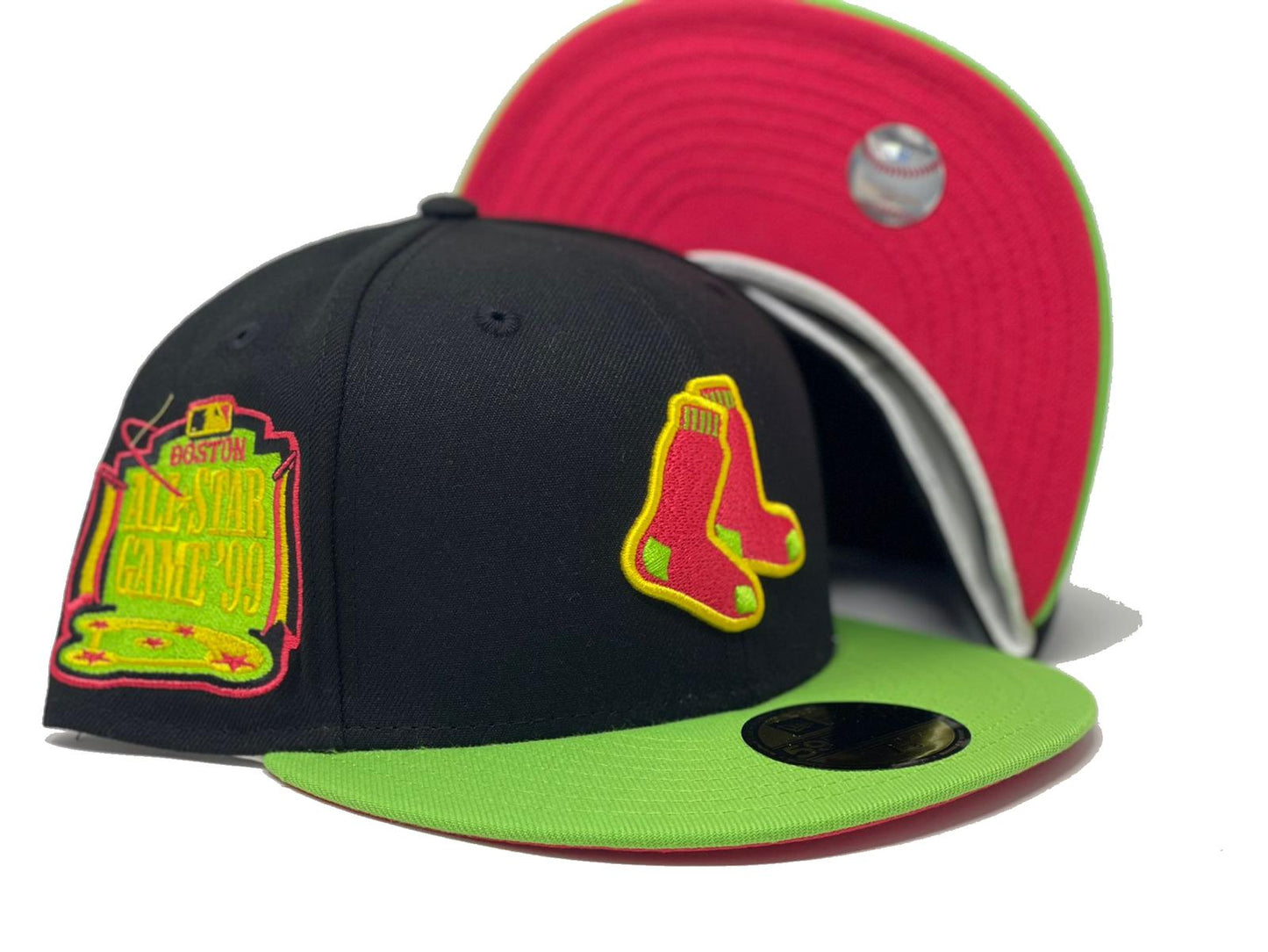 Boston Red Sox 1999 All Star Game Lava Red Brim 59Fifty New Era Fitted Hat