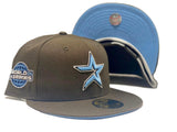 HOUSTON ASTRO 2005 WORLD SERIES WALNUT ICY BRIM NEW ERA FITTED HAT