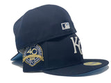 KANSAS CITY ROYALS 40TH ANNIVERSARY NAVY BLUE ICY BRIM NEW ERA FITTED HAT