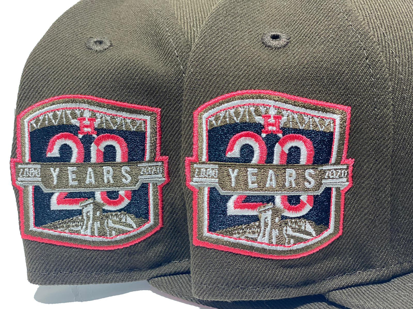HOUSTON ASTRO 20TH ANNIVERSARY WALNUT PINK BRIM NEW ERA FITTED HAT