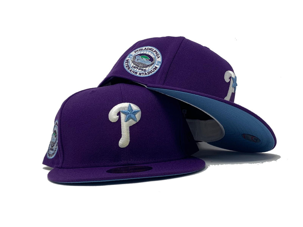 Purple Philadelphia Phillies Veterans Stadium Custom New Era Fitted
