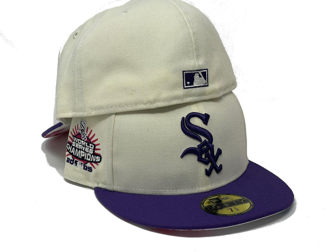 CHICAGO WHITE SOX 2005 WORLD CHAMPIONS FLORAL BRIM NEW ERA FITTED HAT