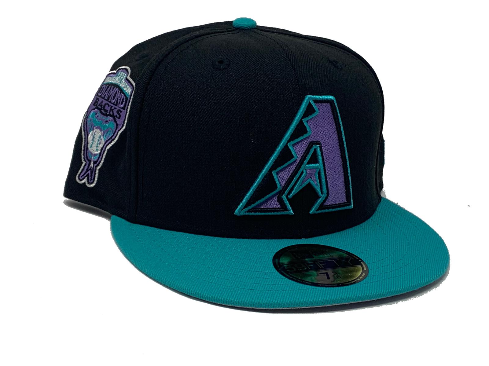 Arizona Diamondbacks 1998 Inaugural Season Black Dark Green Visor Gray Brim  New Era Fitted Hat – Sports World 165