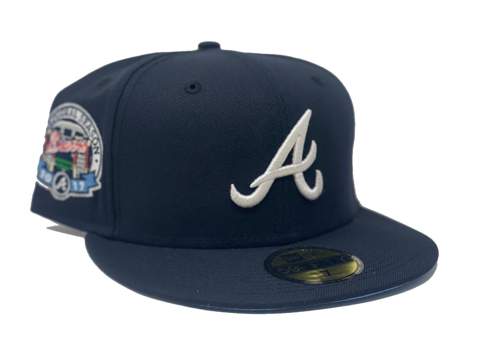 Atlanta Braves 2017 Inaugural Season New Era 59Fifty Fitted Hat (Graphite  Gray Turquoise Under Brim)