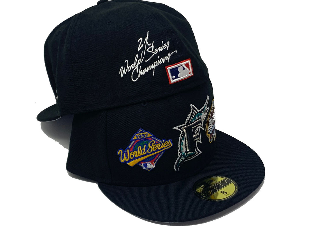 FLORIDA MARLIN 2X WORLD SERIES CHAMPIONSHIP NEW ERA FITTED HAT