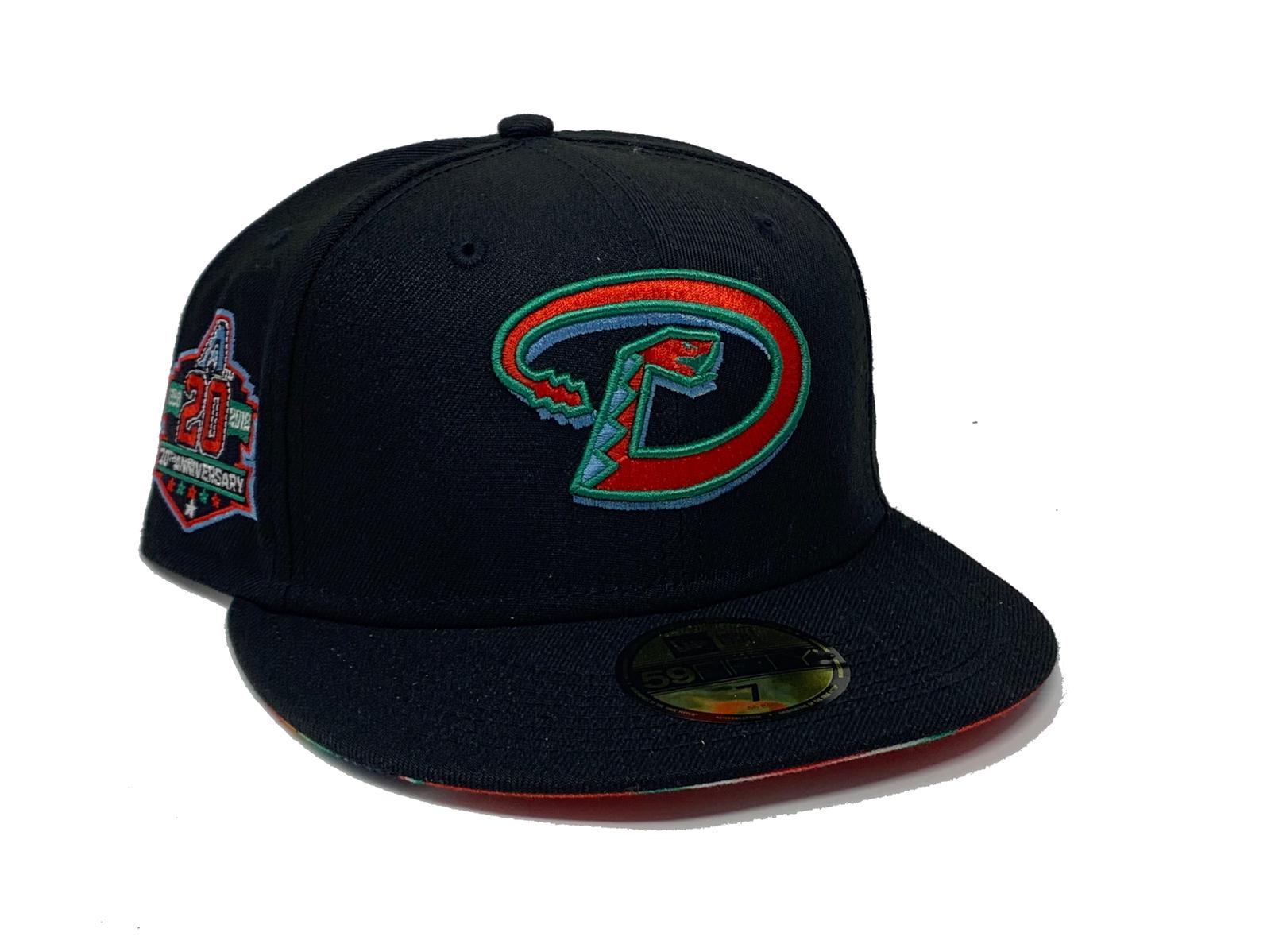 NWT Vintage Arizona Diamondbacks Black Snapback Baseball Hat Cap M/L New  Era USA