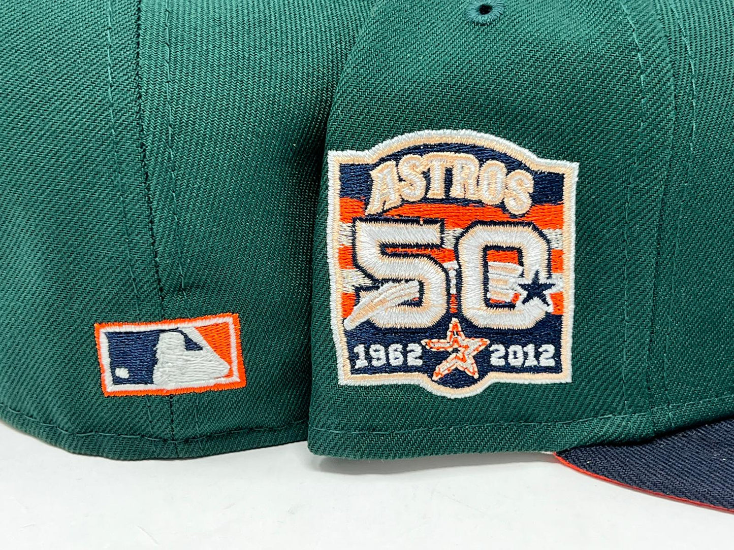 HOUSTON ASTROS 50TH ANNIVERSARY " GREEN DOME" ORANGE BRIM NEW ERA FITTED HAT