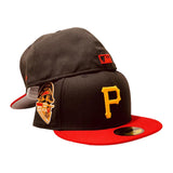 PITTSBURGH PIRATES 1959 ALL STAR GAME BLACK RED GRAY BRIM NEW ERA FITTED HAT