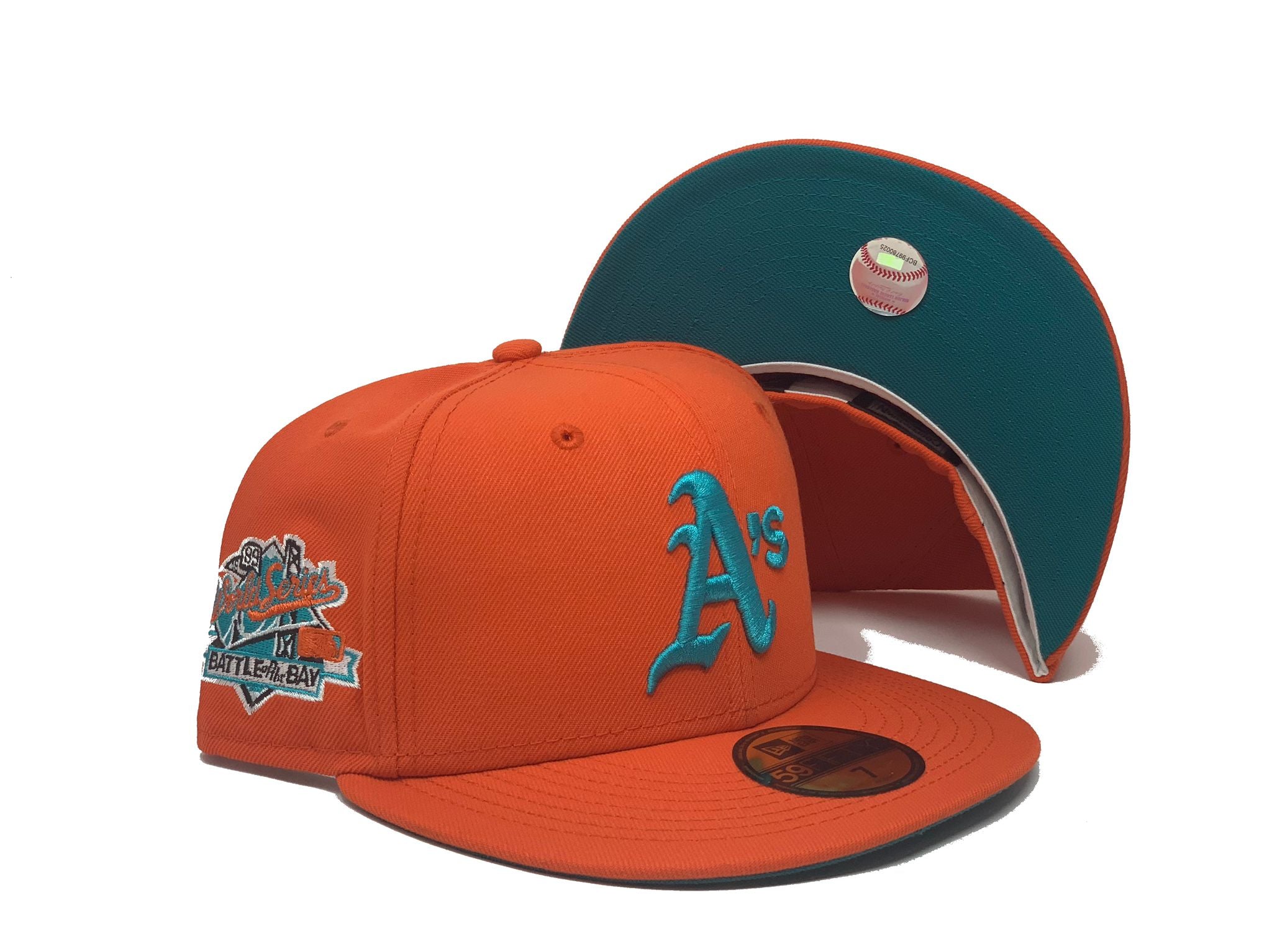 Oakland Athletics Fitted Cap Creme Orange - Burned Sports