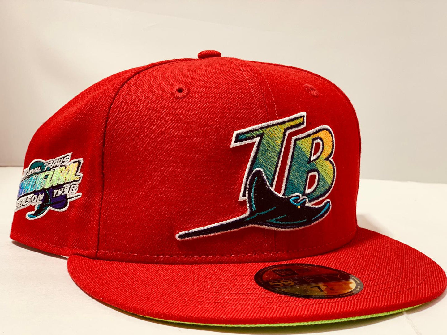 TAMPA BAY DEVIL RAYS INAUGURAL SEASON NEW ERA FITTED TO MATCH AIR JORDAN RETRO 5 " WHAT THE