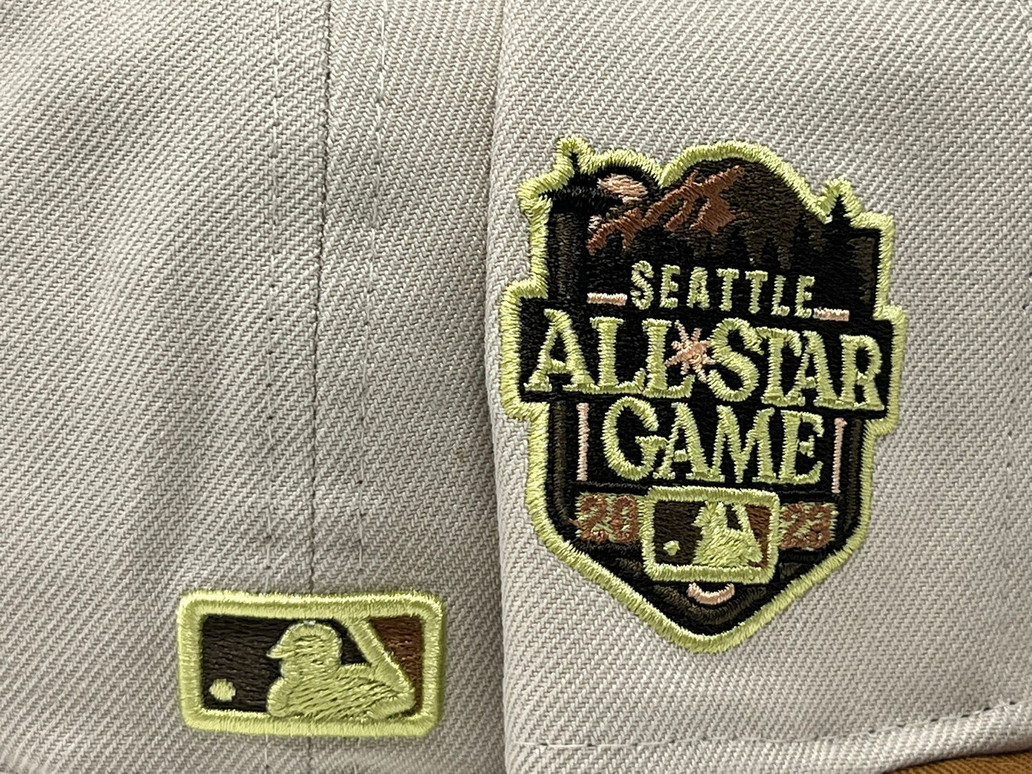 Seattle Mariners 2023 All Star Game Stone Camel Peach Brim New Era Fitted Hat