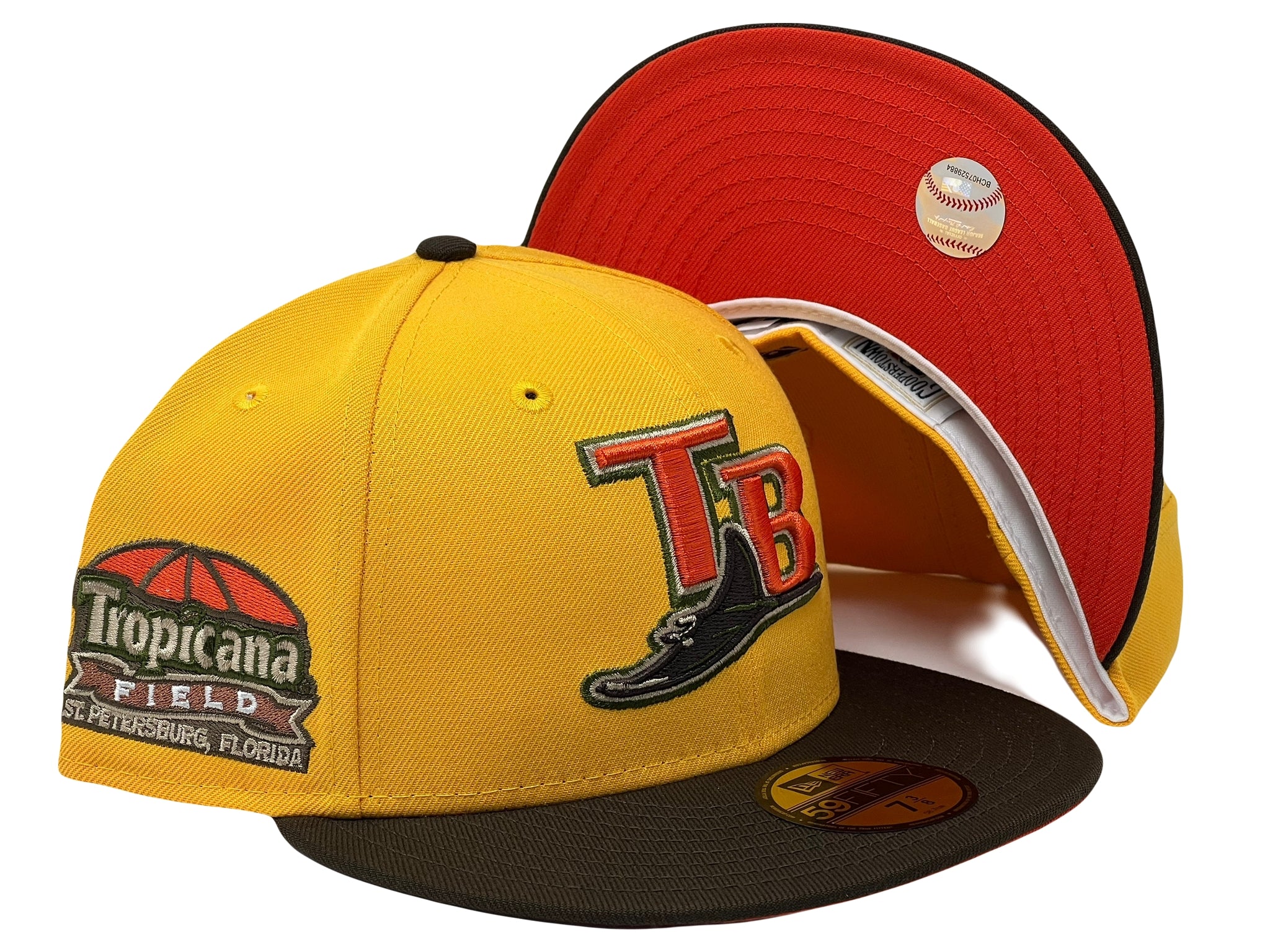 New Era Tampa Bay Rays Tropicana Field Patch Hat Club Exclusive 59Fifty Fitted  Hat Gold/Orange Men's - SS22 - US