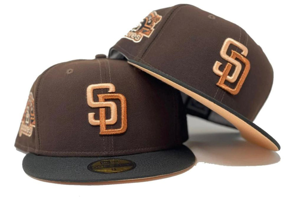 Brown San Diego Padres Stadium Peach Custom New Era Fitted Hat