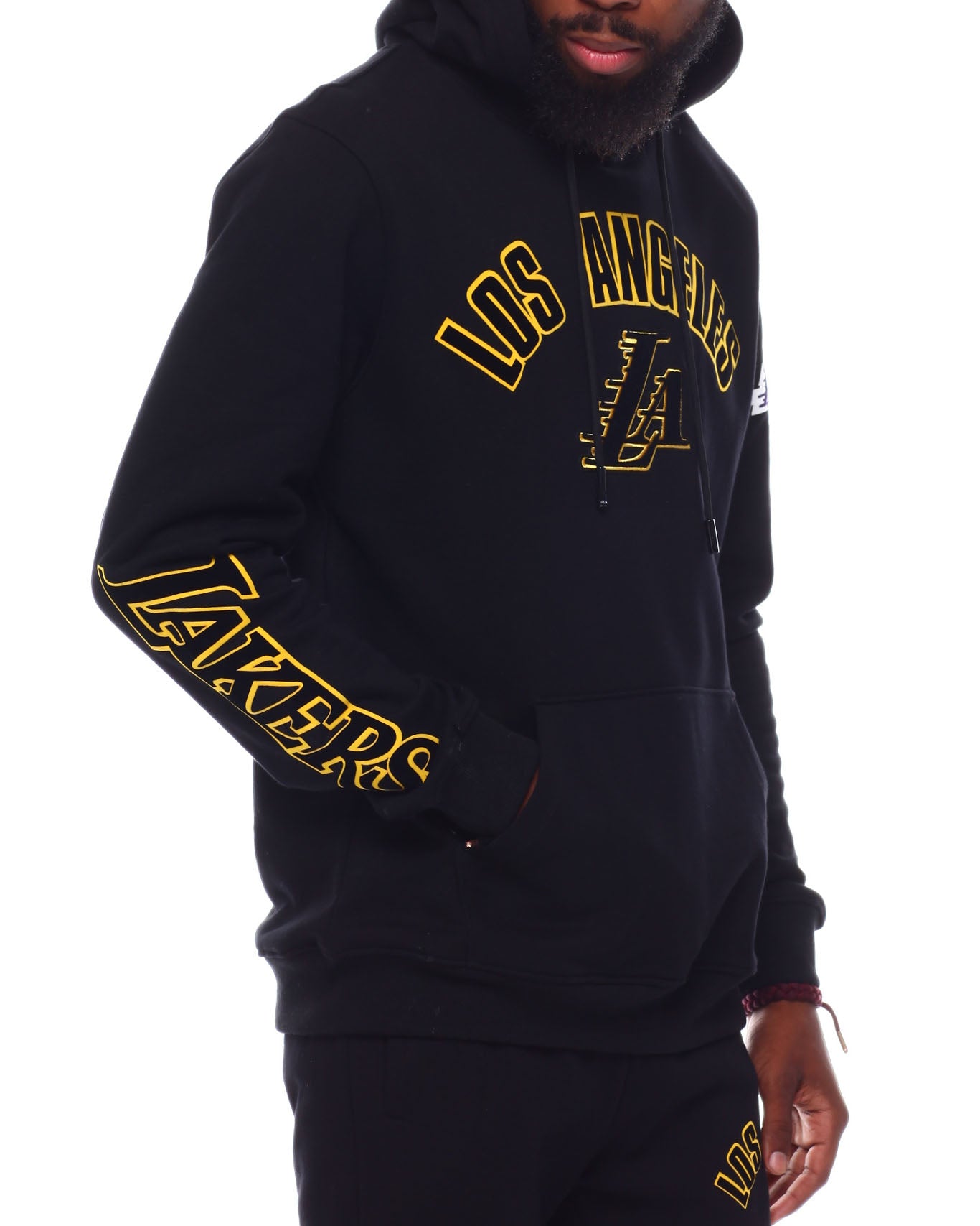Los Angeles Lakers NBA Express Twill Logo Hoodie - Gold by Bulletin - Cotton/Polyester Blend - Size 4XL - SportBuff
