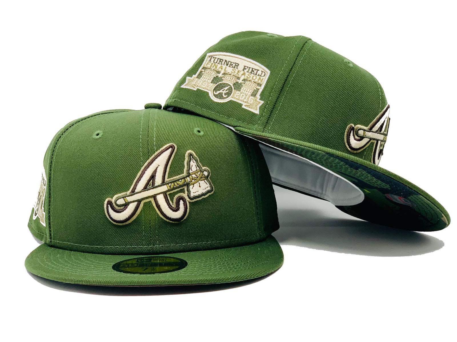Atlanta Braves New Era Turner Field Final Season Fashion Color Undervisor  59FIFTY Fitted Hat - Mint Green