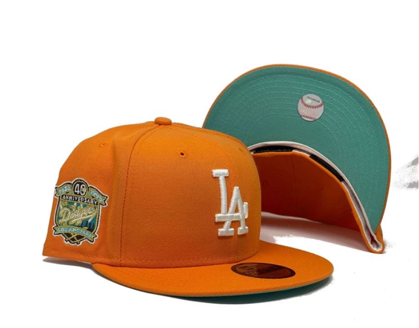 Orange Los Angeles Dodgers 40th Anniversary Custom New Era Fitted