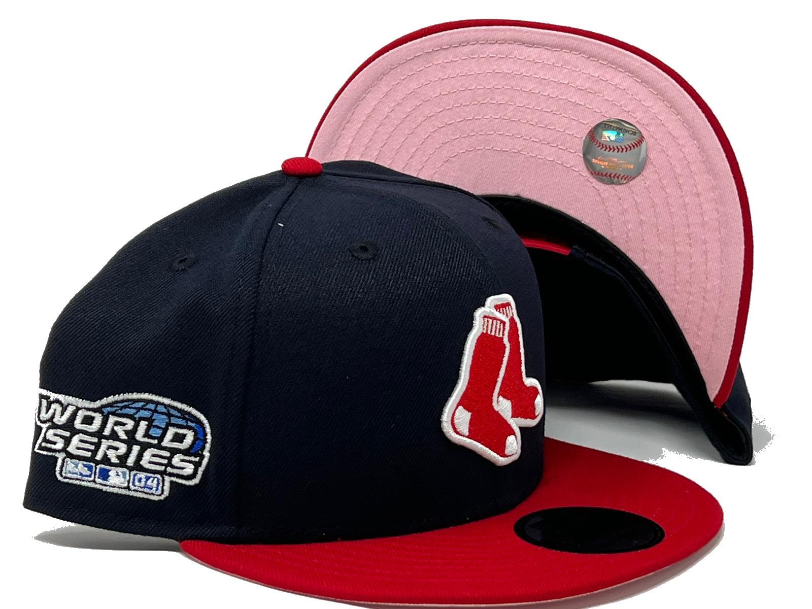 Men's Fanatics Branded Navy/White Boston Red Sox 2004 World Series Patch Team Trucker Snapback Hat