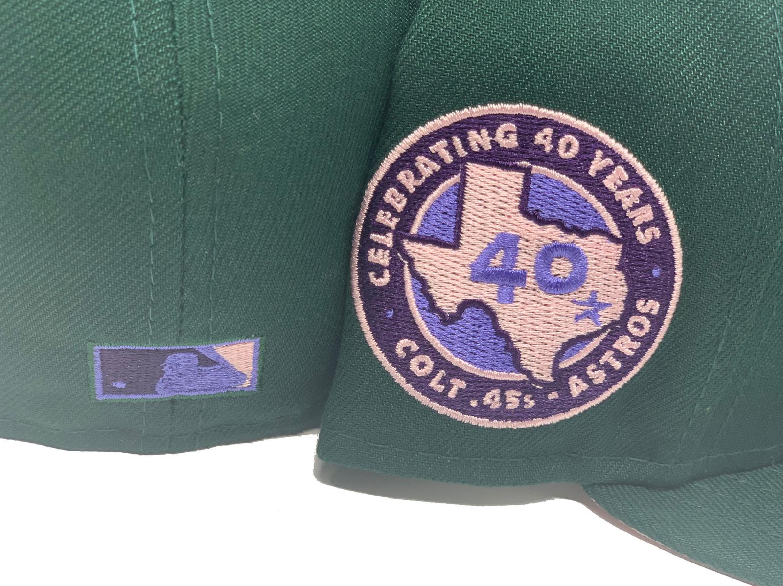 New Era Houston Astros 40th Anniversary Fitted Hat-Black/Dark Graphite -  Hibbett