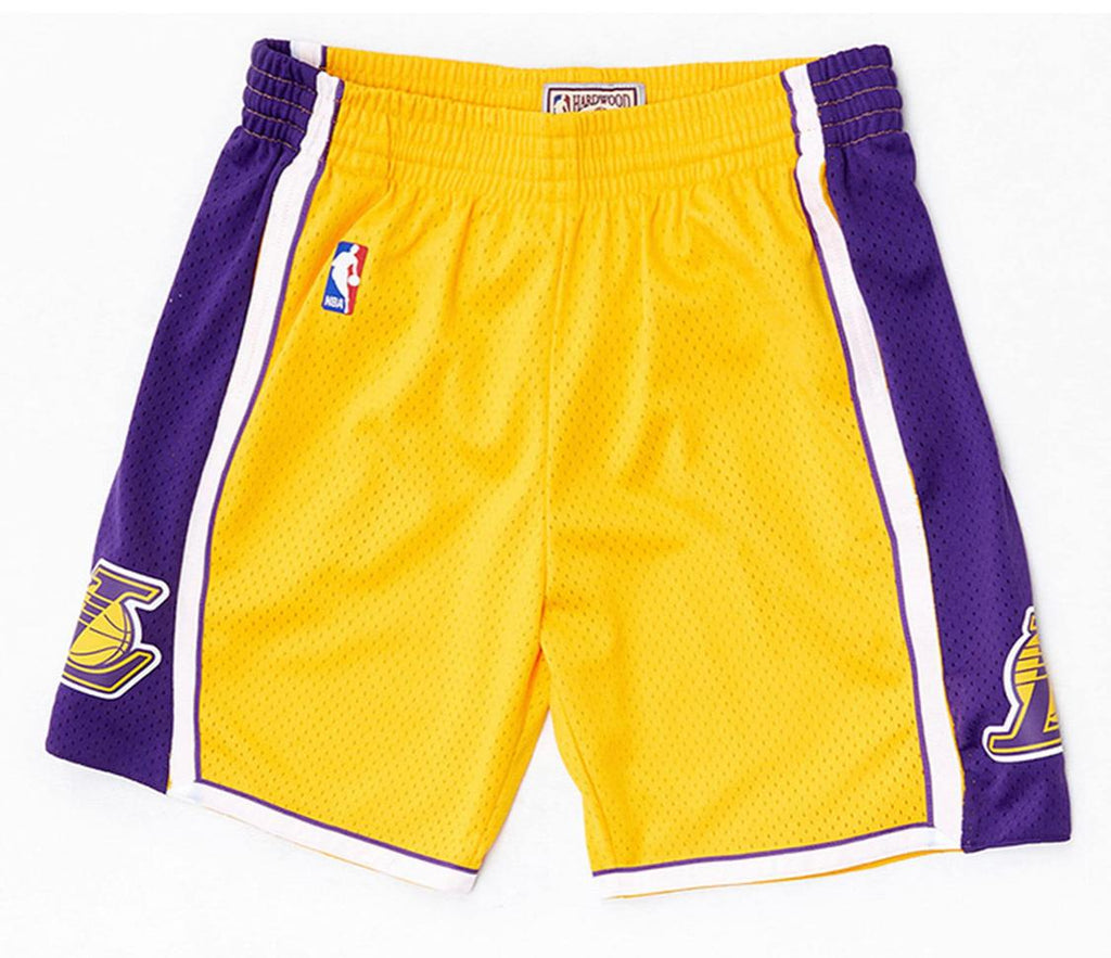 Mitchell and Ness Los Angeles Lakers NBA Swingman Yellow Shorts