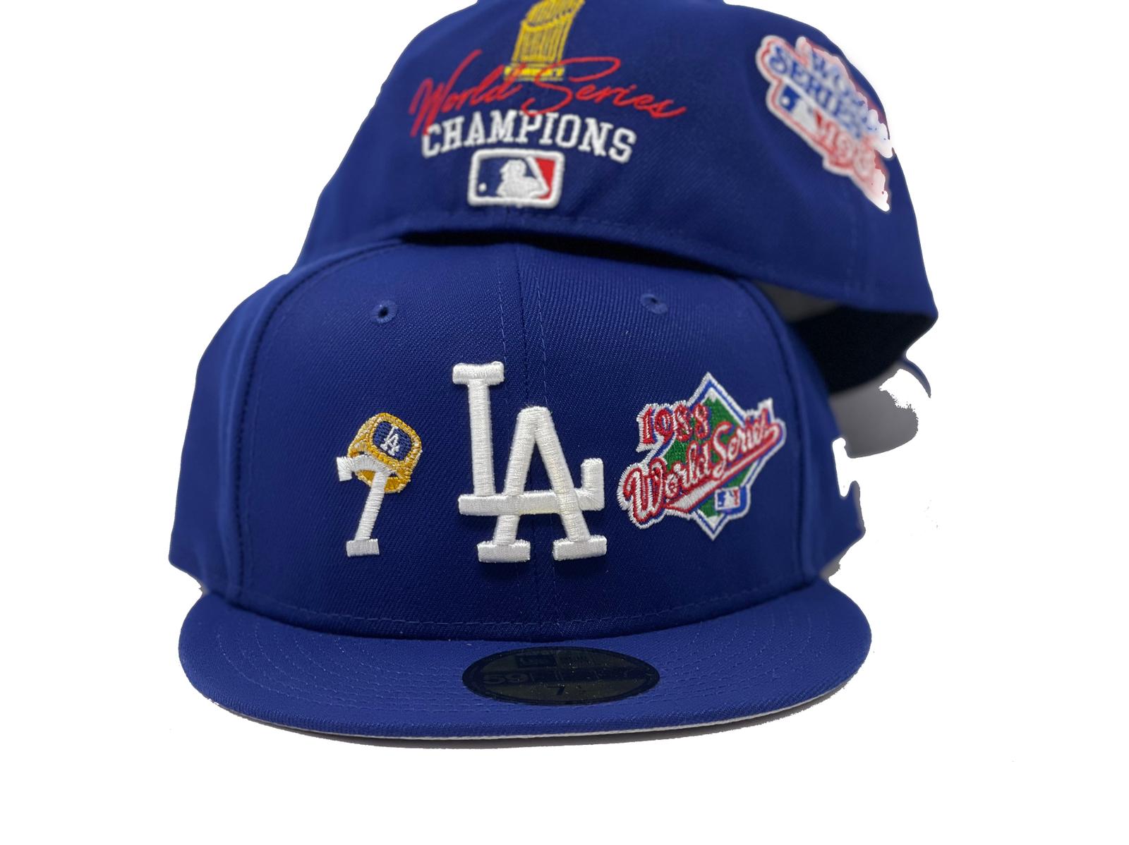 Los Angeles Dodgers 7x Champions Rose Crown New Era 59FIFTY Blue