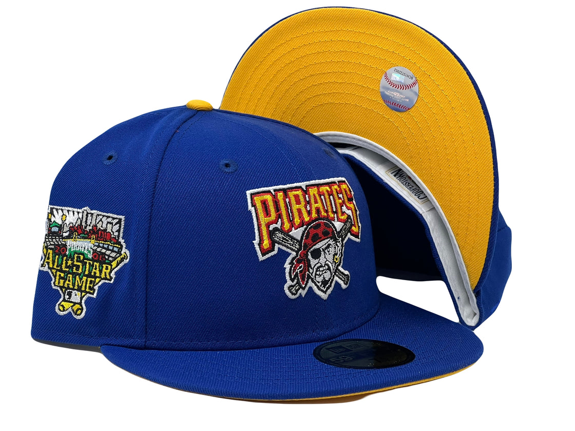 PITTSBURGH PIRATES 2006 ALL STAR GAME ROYAL TAXI YELLOW BRIM NEW ERA FITTED HAT