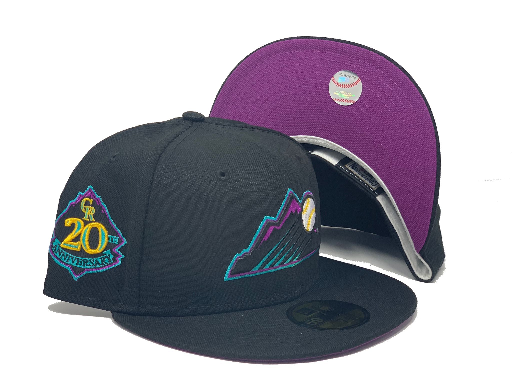 2013 Youth FLAT BRIM Colorado Rockies Alternate Black/Purple Hat Cap MLB  Adjustable