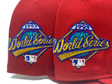 PHILADELPHIA PHILLIES 1993 WORLD SERIES RED ROYAL BLUE BRIM NEW ERA FITTED HAT