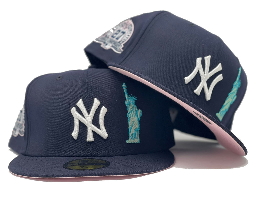 Navy Blue New York Yankees 27th Times World Series New Era Fitted