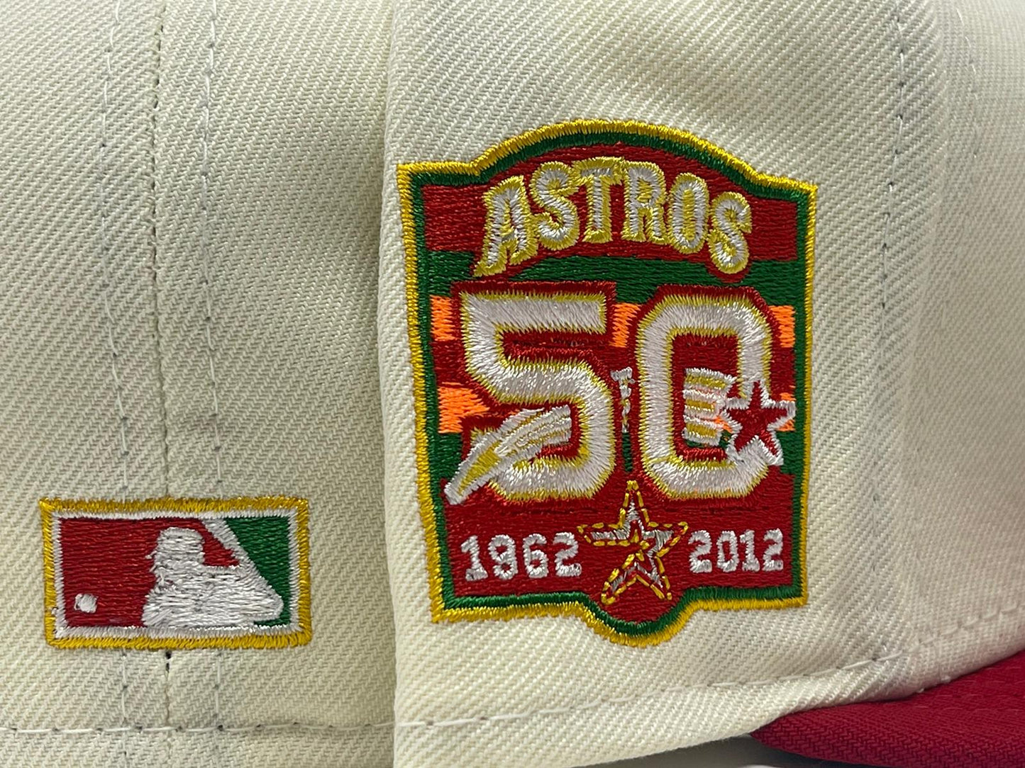 HOUSTON ASTROS 50TH ANNIVERSARY GREEN BRIM NEW ERA FITTED HAT