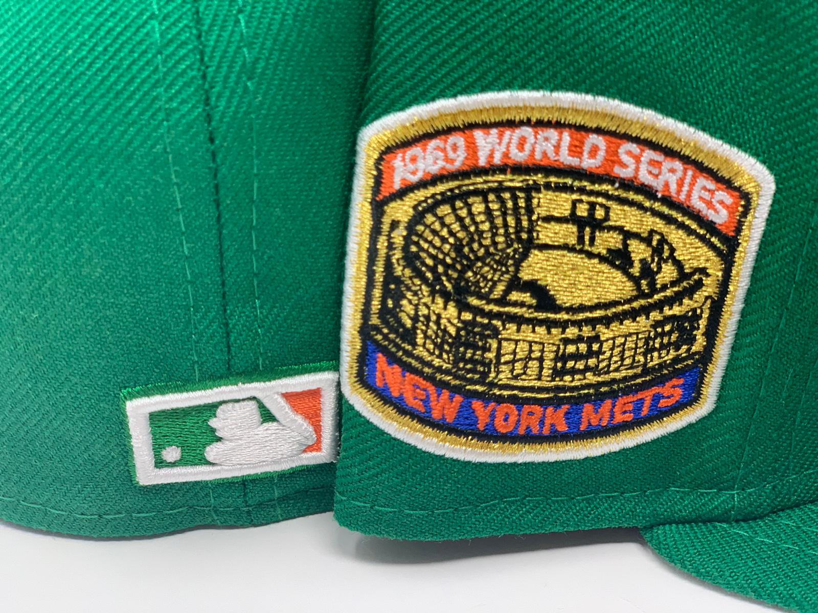 NEW YORK METS 1969 WORLD SERIES CHAMPION KELLY GREEN ORANGE BRIM NEW E –  Sports World 165