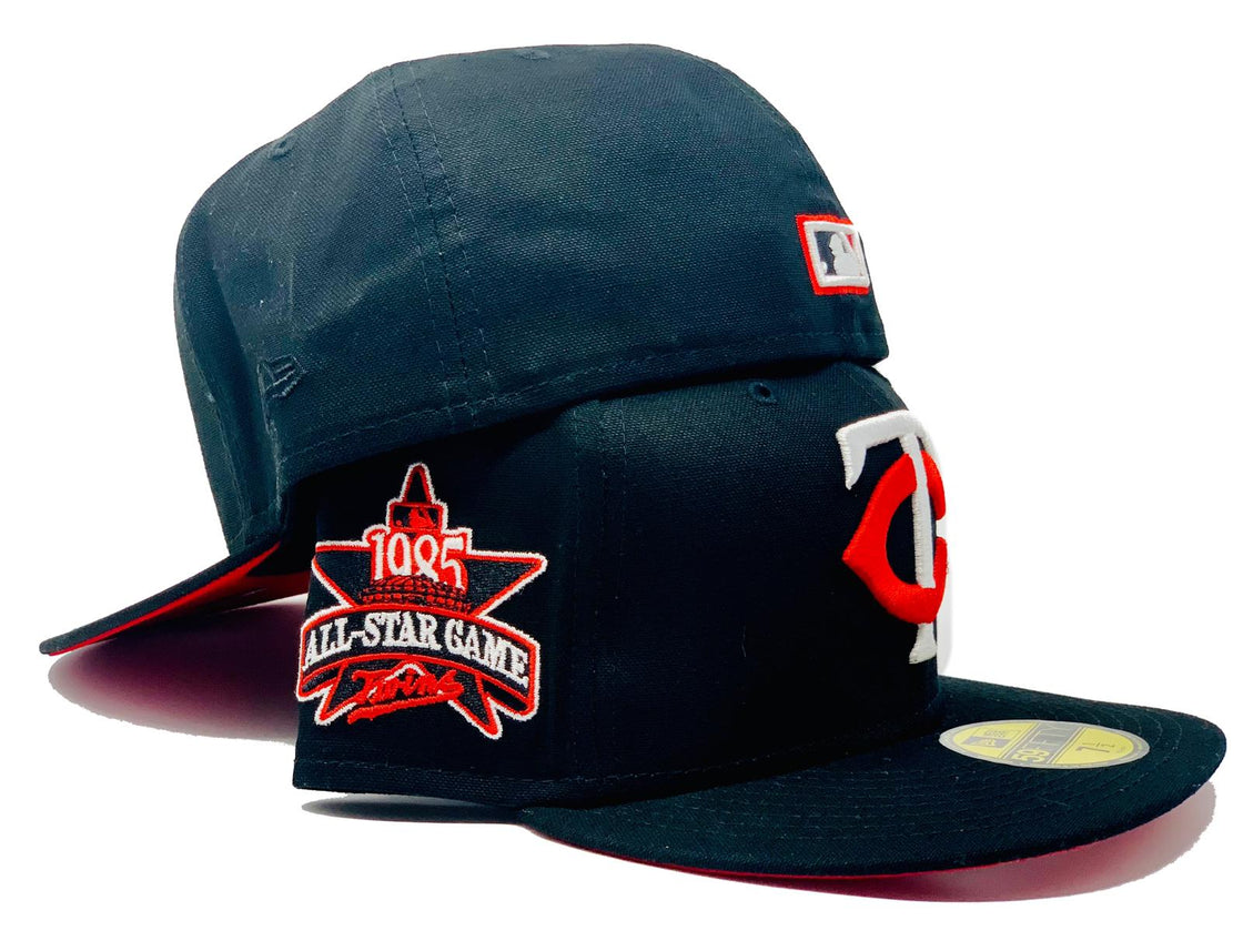 MINNESOTA TWINS 1985 ALL STAR GAME BLACK RED BRIM NEW ERA FITTED HAT