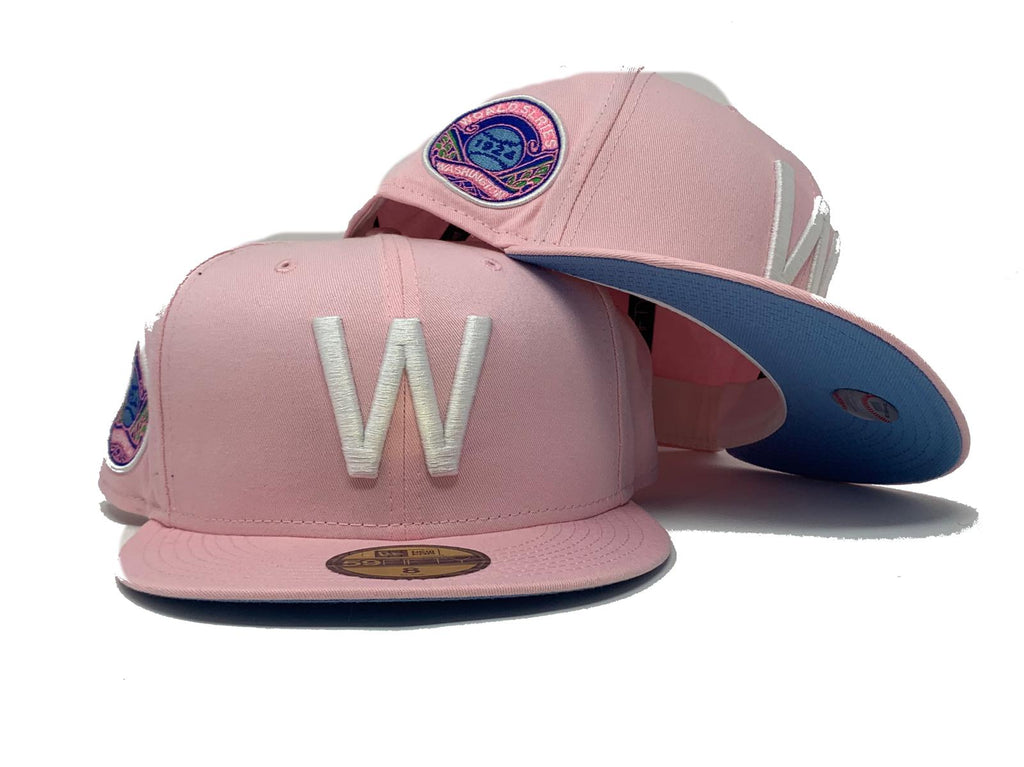 WASHINGTON SENATORS 1924 WORLD SERIES LIGHT PINK ICY BRIM NEW ERA FITTED HAT