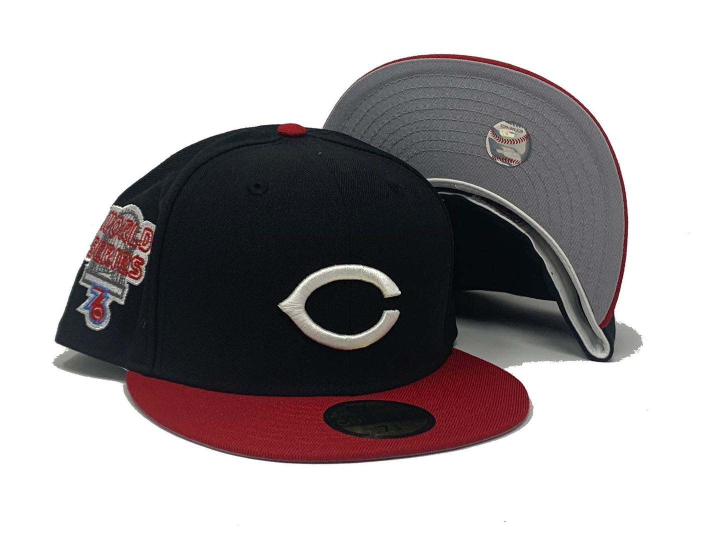 CINCINNATI REDS 1976 WORLD SERIES GRAY BRIM NEW ERA FITTED HAT