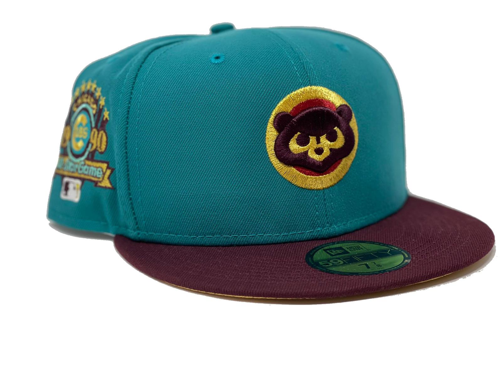 New Era Chicago Cubs Captain Planet 2.0 1990 All Star Game Patch Alternate Hat Club Exclusive 59FIFTY Fitted Hat Red/Teal