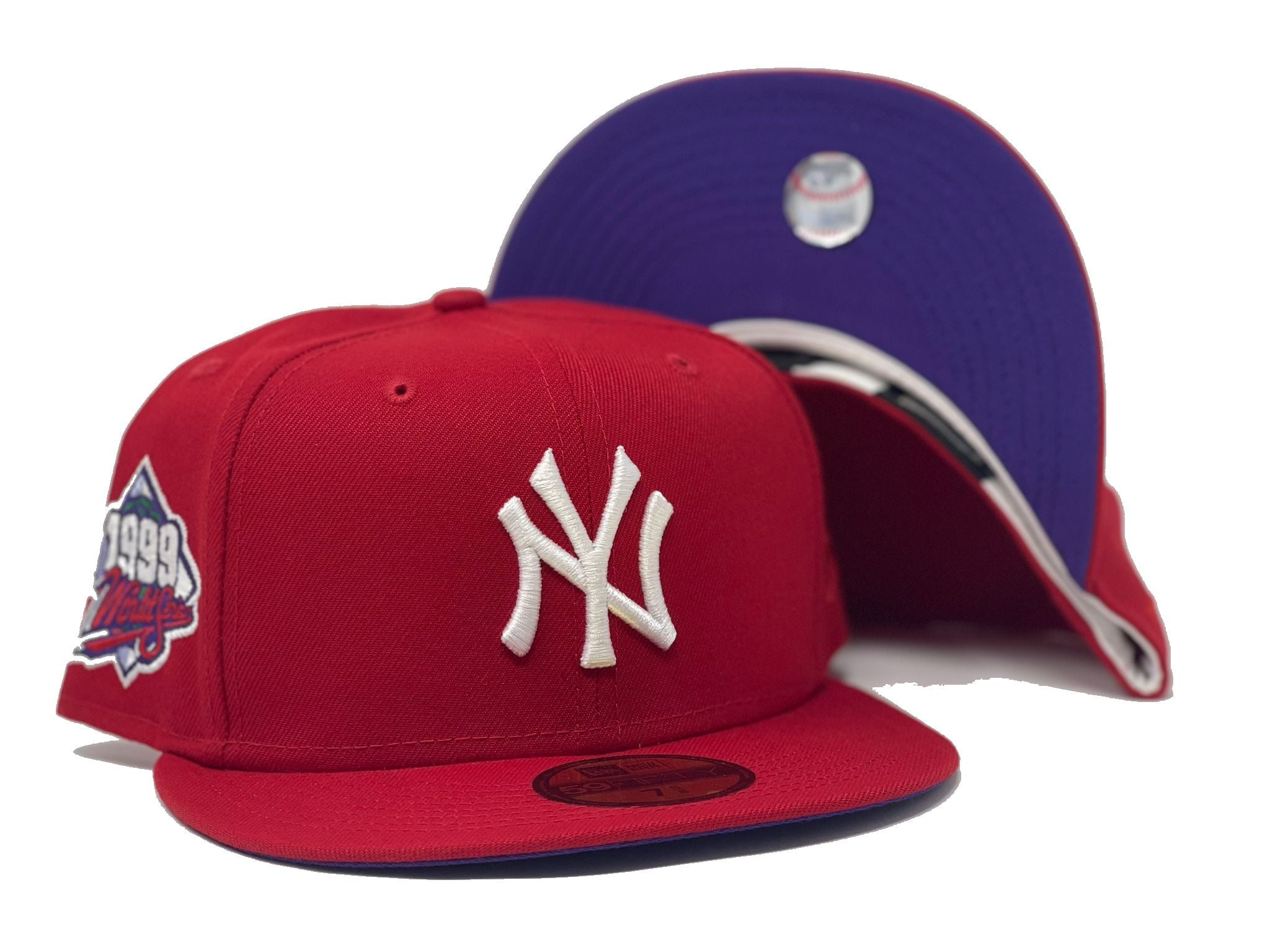 Custom Iced New York Yankees World Series Fitted with Side-Patch