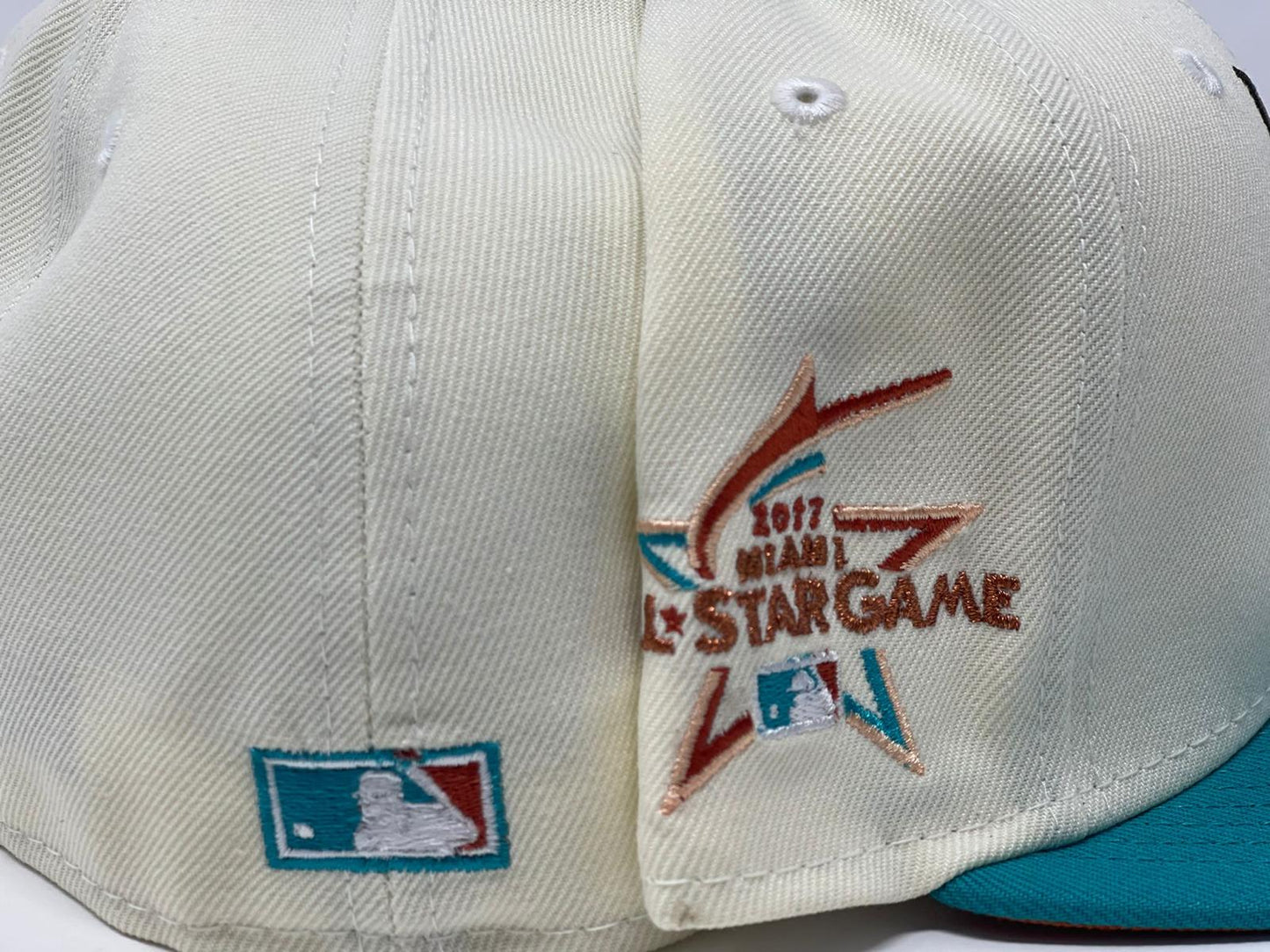 MIAMI MARLINS 2017 ALL STAR GAME " MIAMI SOUTH BEACH" RUST BRIM NEW ERA FITTED HAT