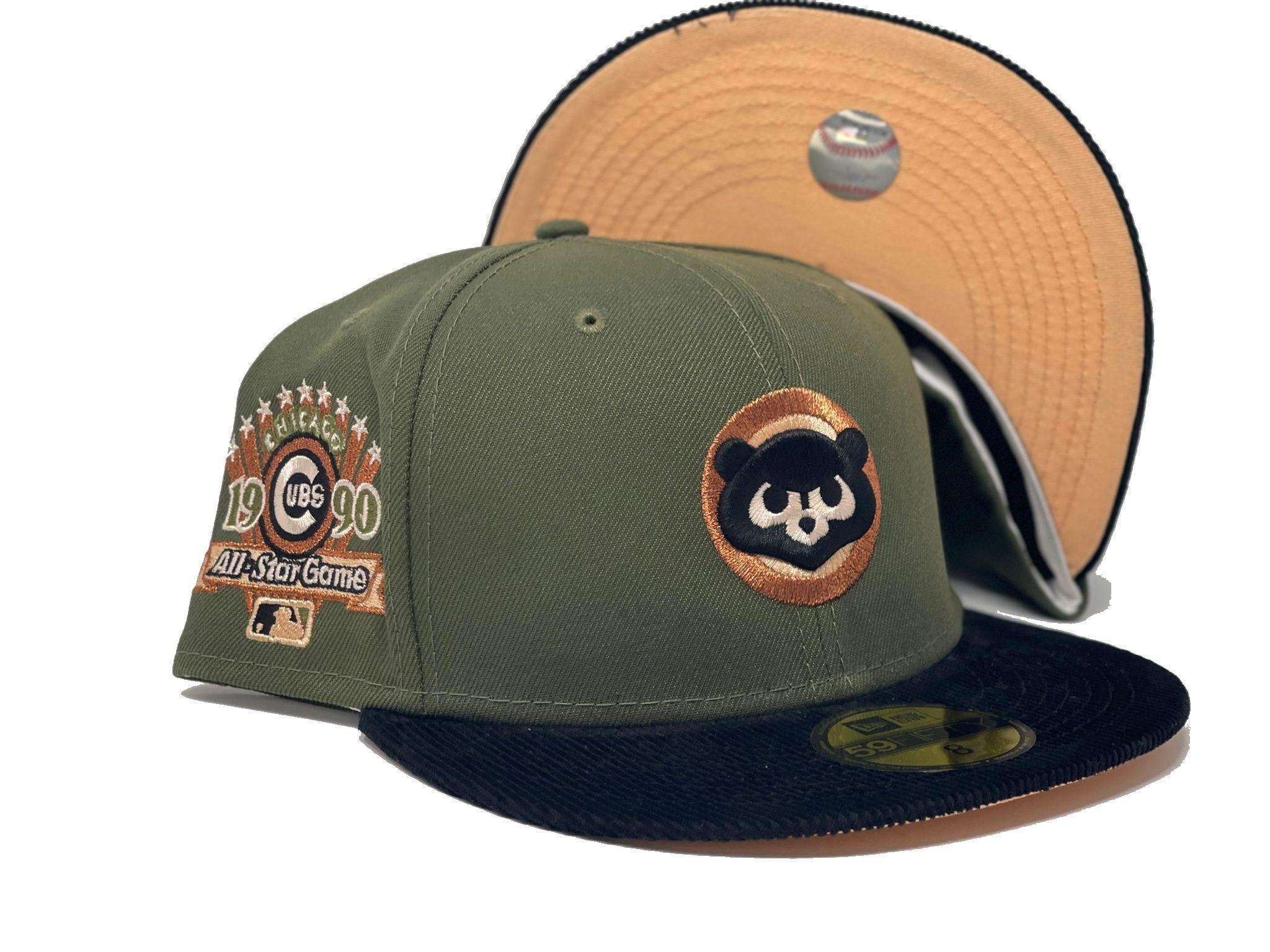 New Era Chicago Cubs ASG 59Fifty Men's Fitted Hat New Olive-Peach