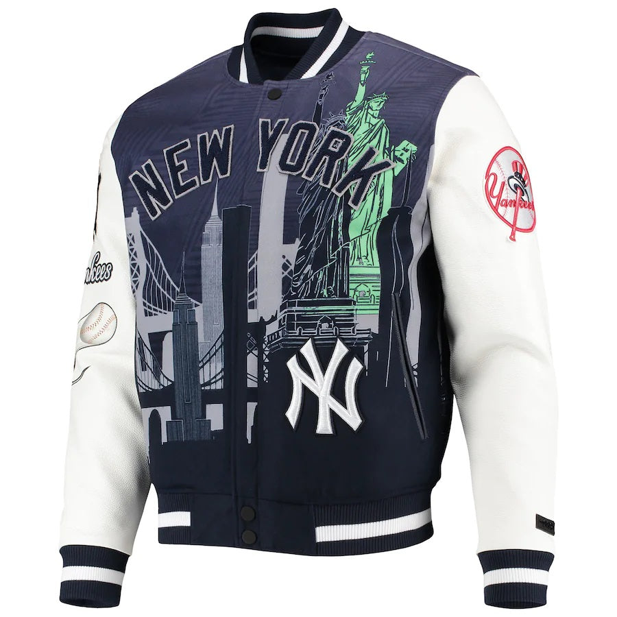 Navy New York Yankees Pro Standard Remix Varsity Jacket