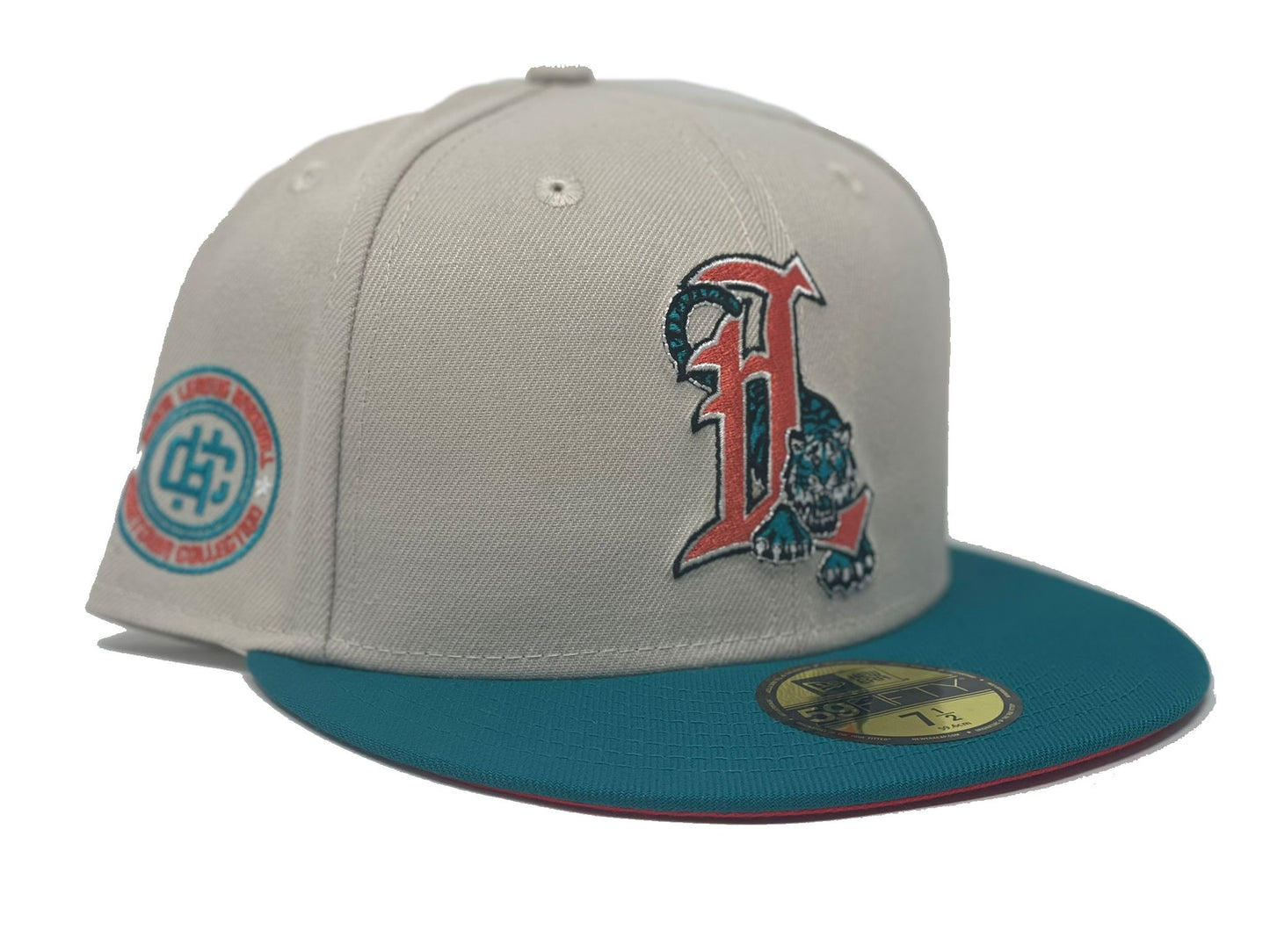 LAKELAND FLYING TIGERS "MILB * INTERNATIONAL SOCCER TEAM" CROSSOVER PACK INFRA RED BRIM NEW ERA FITTED HAT