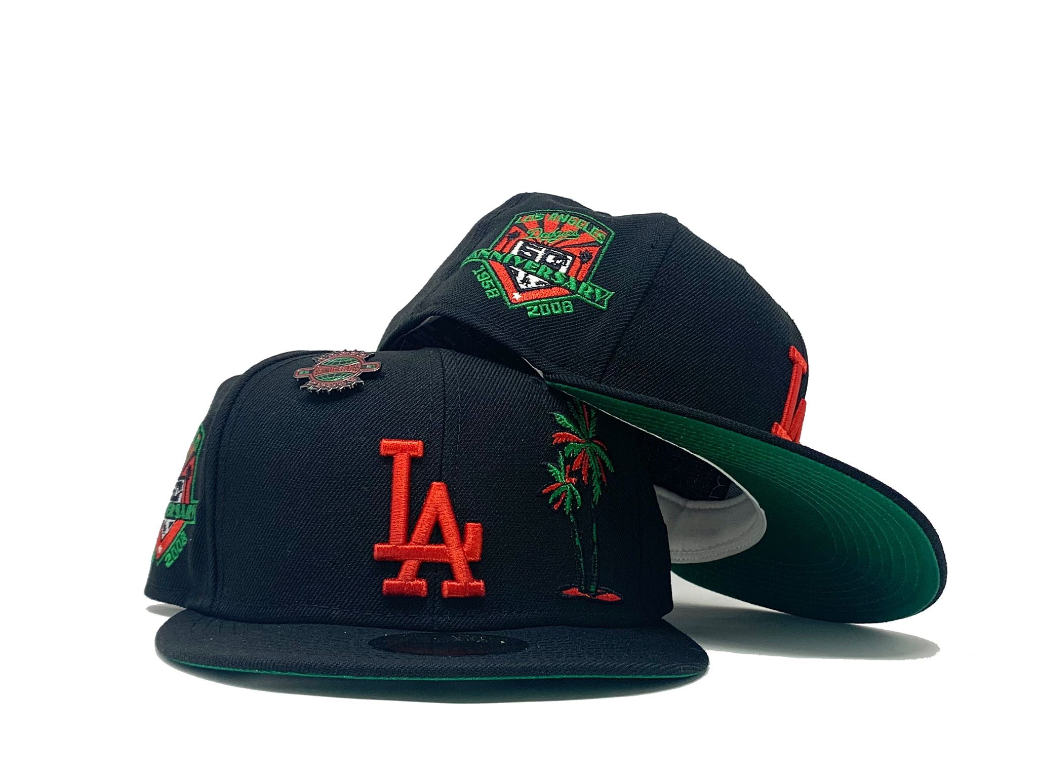 Black La Dodgers 50th Anniversary Side Patch New Era 59FIFTY Fitted 73/4