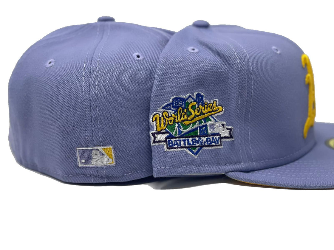 Lavender Oakland Athletics 1989 Battle of the Bay New Era Fitted hat