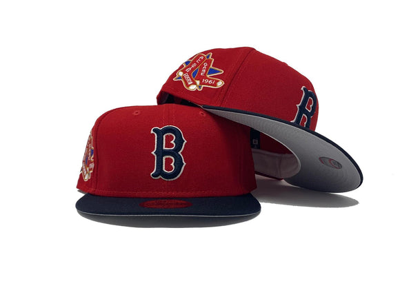 Shop New Era 59Fifty Boston Red Sox Grey Under Brim Fitted Hat