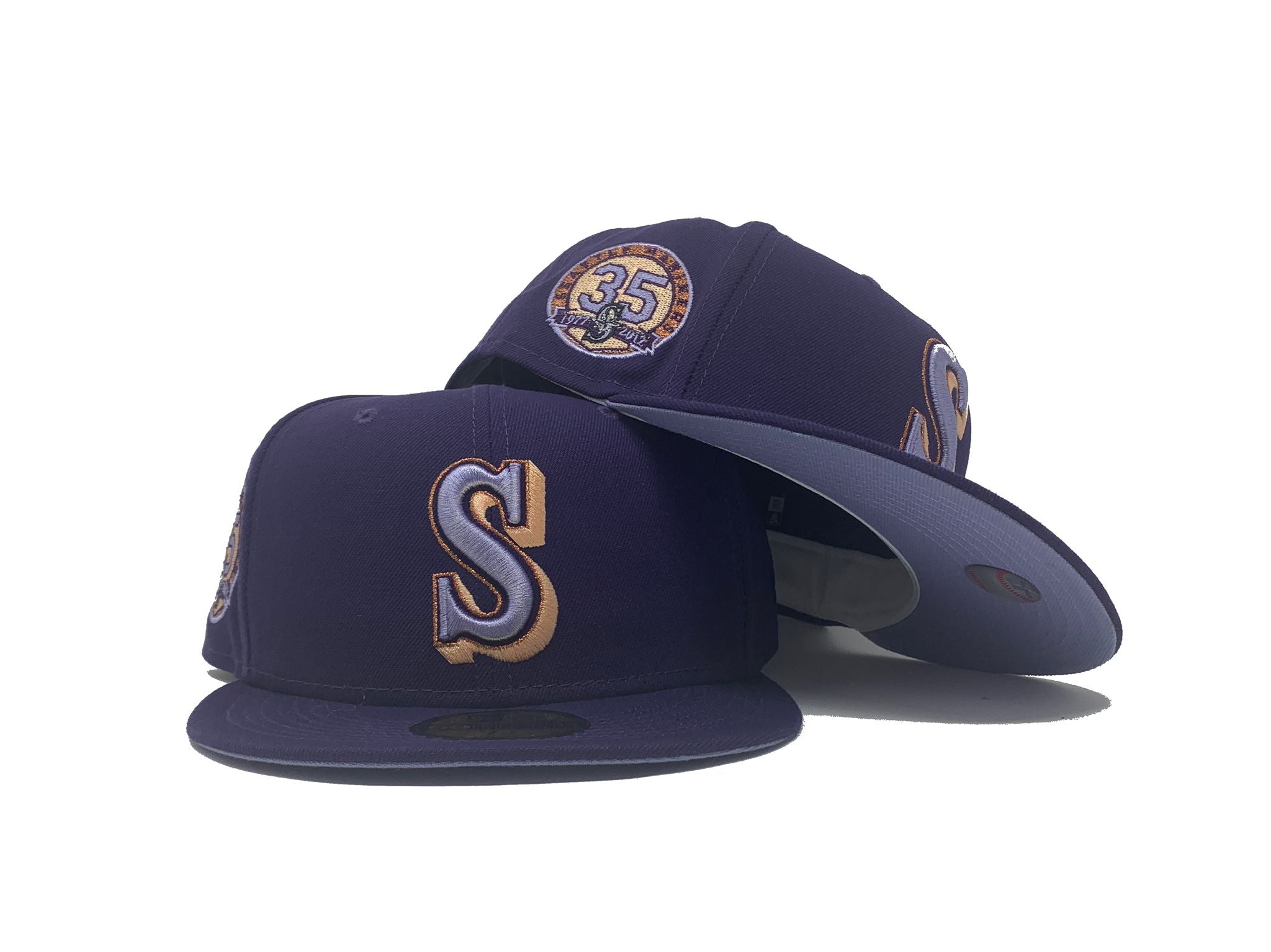 New Era Seattle Mariners T-Dot 30th Anniversary Patch Hat Club Exclusive  59Fifty Fitted Hat Purple/Black Men's - FW22 - US