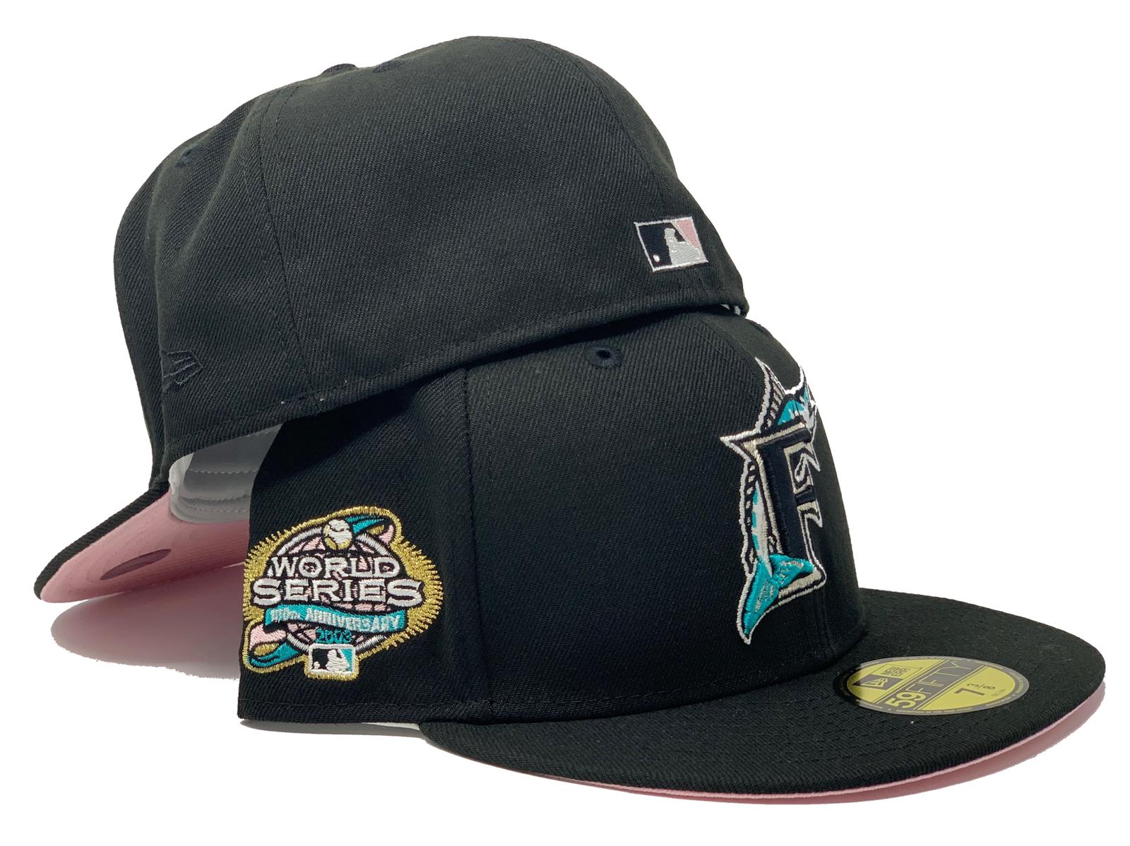 Men's Black, Pink Florida Marlins 2003 World Series Champions Passion  59FIFTY Fitted Hat